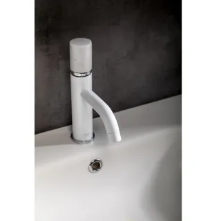 Смеситель для раковины Boheme Stick 121-W-MR-WHITE белый/белый мрамор